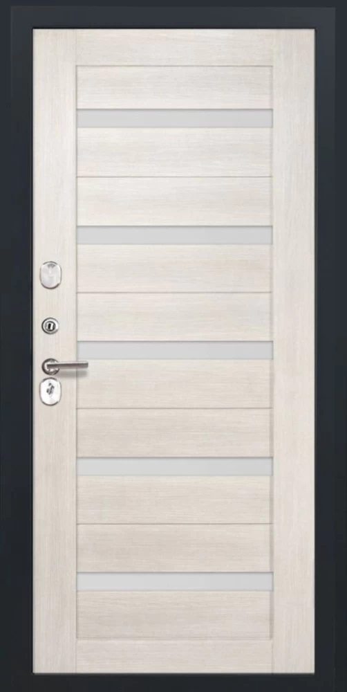 Входная дверь ДвериПРО Модель L-49 СБ-1 (ст. белое, 16мм, беленый дуб) DPRO195816 внутренняя сторона