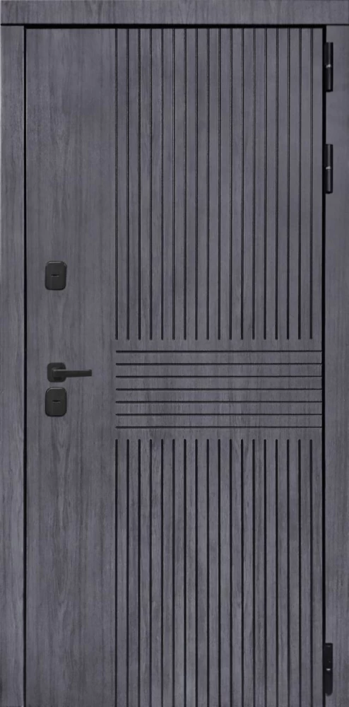 Входная дверь ДвериПРО Берген ФЛ-701 (10мм, дуб шоколад) DPRO195501 внешняя сторона