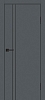 Межкомнатная дверь P-20 AL черный молдинг Графит